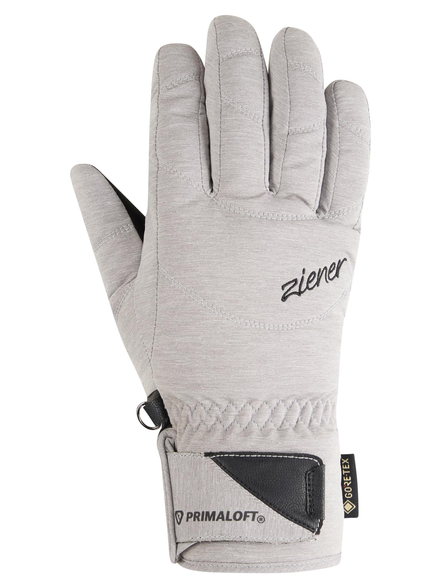 Ziener Guanti da sci da donna KLENN-Z per sport invernali | Gore-Tex, Primaloft, senza PFC, Light mélange, 7,5