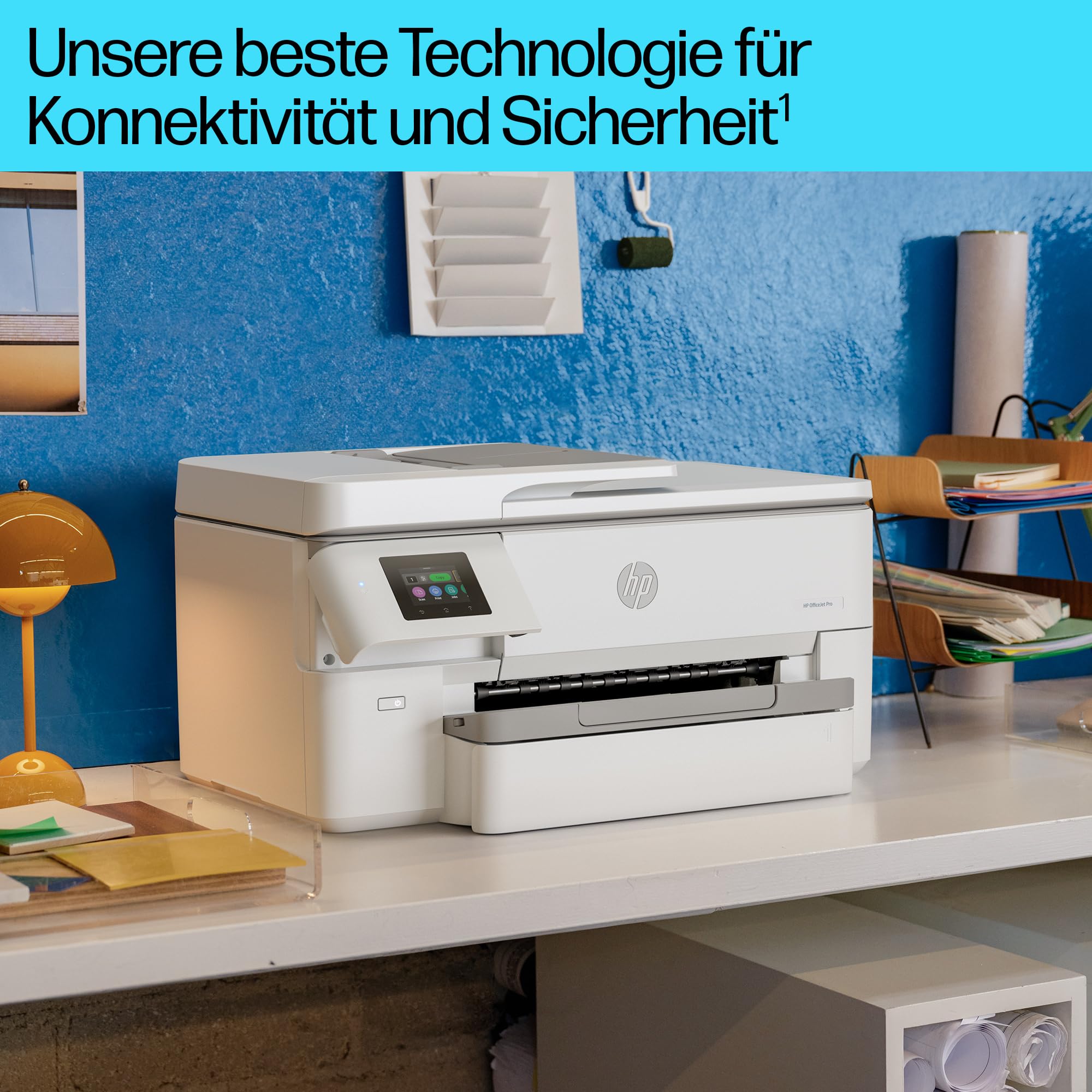 HP OfficeJet Pro 9720e A3-Multifunktionsdrucker, Drucken bis A3, 6 Monate gratis drucken Instant Ink inklusive, Drucker, Scanner, Kopierer, WLAN, LAN