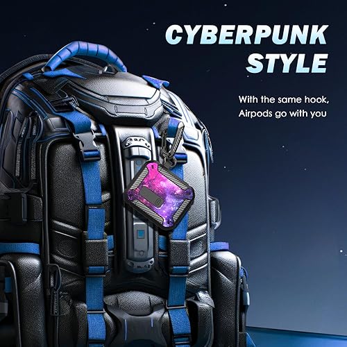 Miniatura 7 de RFUNGUANGO Funda para AirPods Pro 2 con kit de limpieza y mosquetón, compatible con Airpods Pro de 21 generación, compatible con carga inalámbrica,