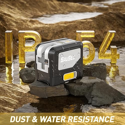 Miniatura 7 de SAVSEC Nivel láser, 2 puntos verdes, línea vertical horizontal de 110 x 180, láser de línea cruzada de 82 pies para diseño y fontanería - 9211G