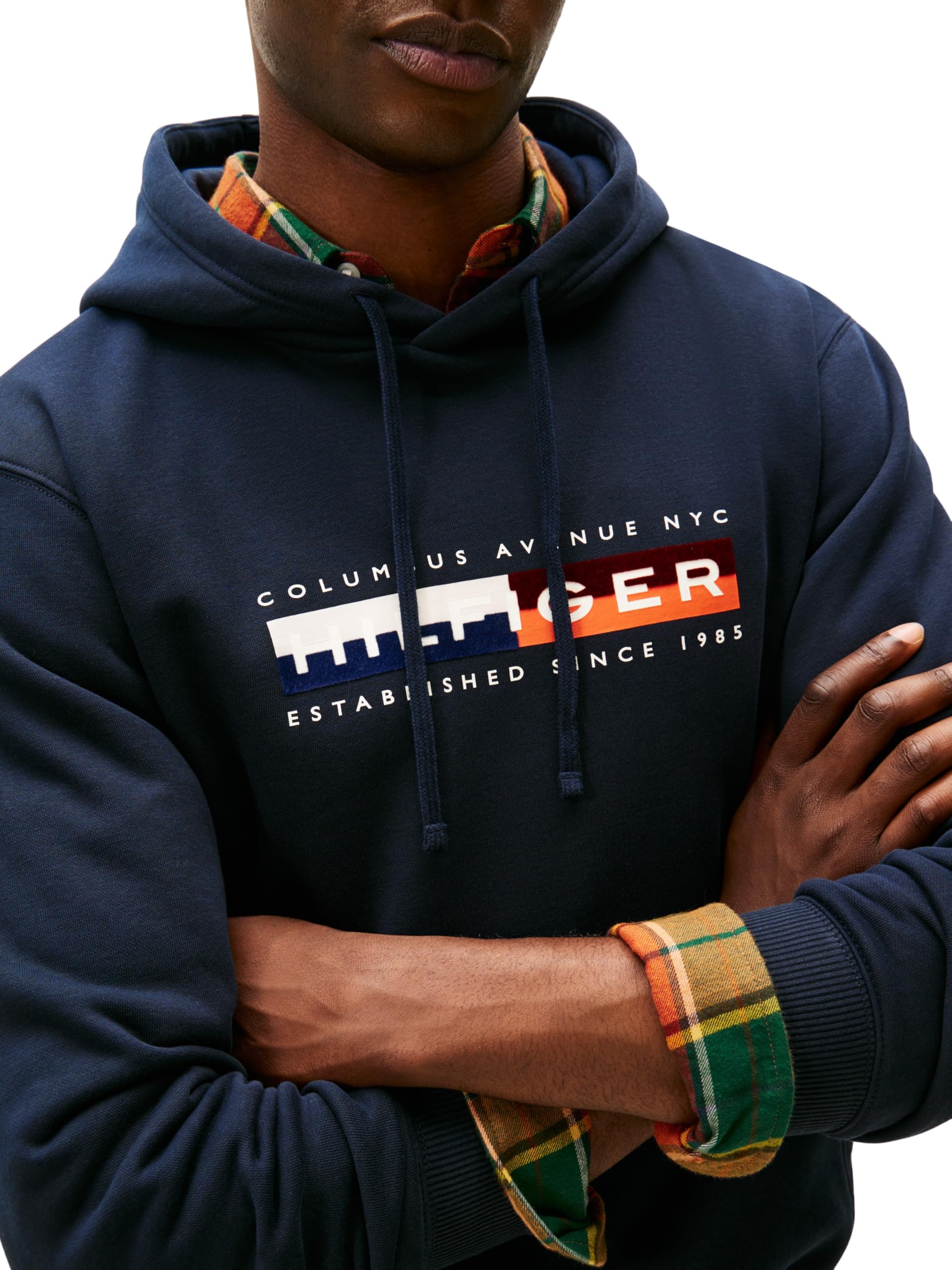 Tommy Hilfiger TH Colour Block Graphic Hoodie Mw0mw40041 Sudadera con Capucha Hombre (Pack de 1)