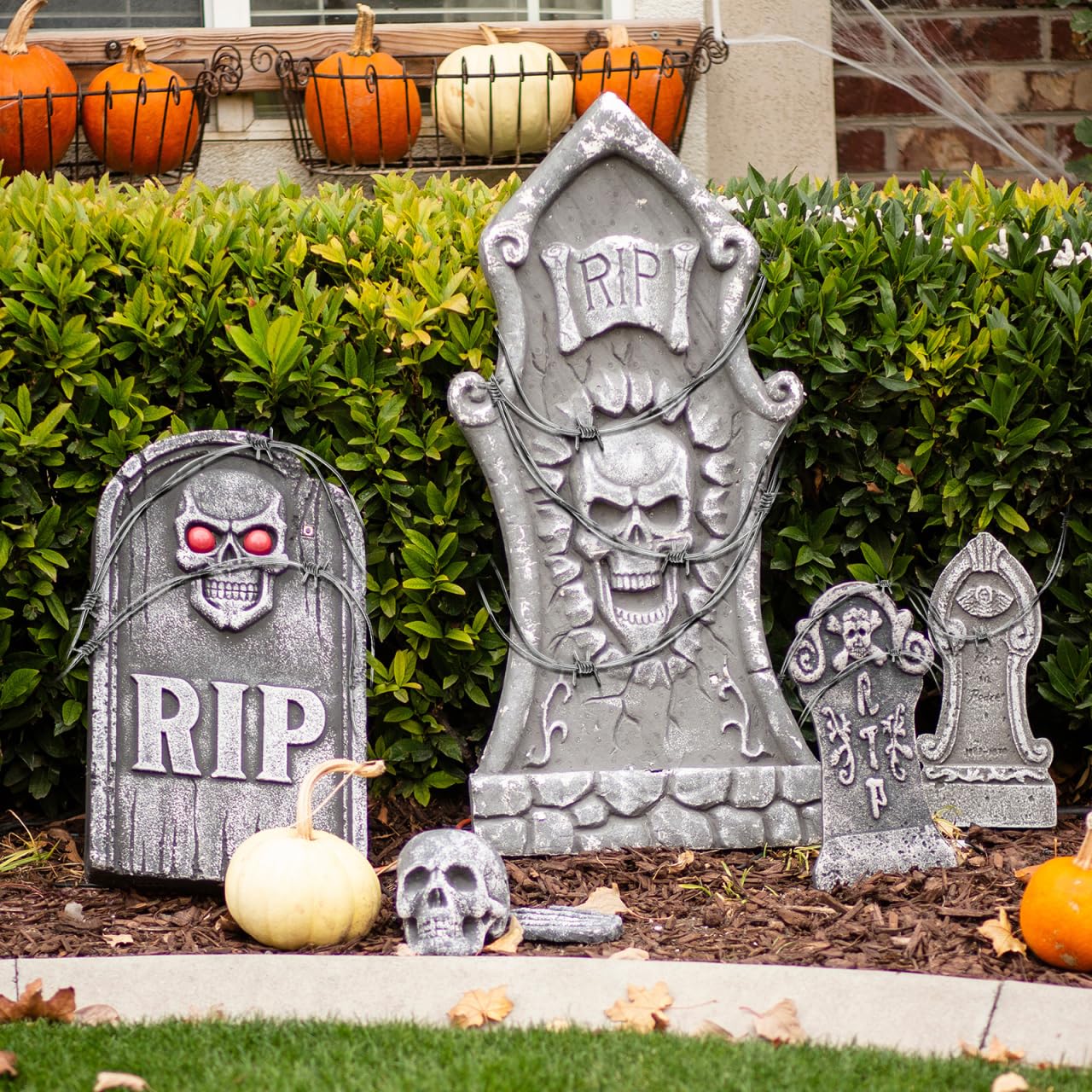 Abaodam 2 fili spinati finti decorazione di Halloween per feste catene di simulazione realistiche per spaventosi oggetti di scena per la casa infestata