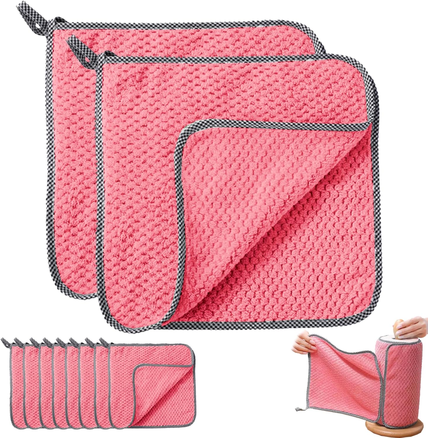 Kitchen Washcloths for Dishes,10Pcs Kitchen Dishcloths, 10