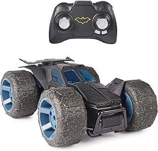 DC Comics, Batman Stunt Force Batmobile, Indoor Remote Control Car, Turbo Boost & Crazy Stunts, Collectible Super Hero Kids Toys for Boys and Girls 4+