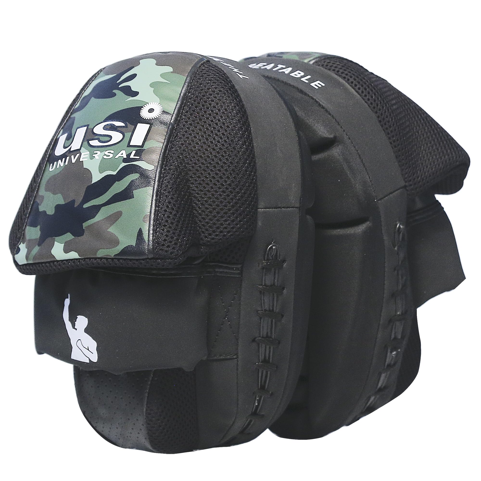 USI UNIVERSAL THE UNBEATABLE 627CFP - Cuscinetti in pelle sintetica per messa a fuoco, curvi, imbottiti, per boxe e arti marziali, allenamento, fitness, punzonatura, bersaglio, per uomini e donne