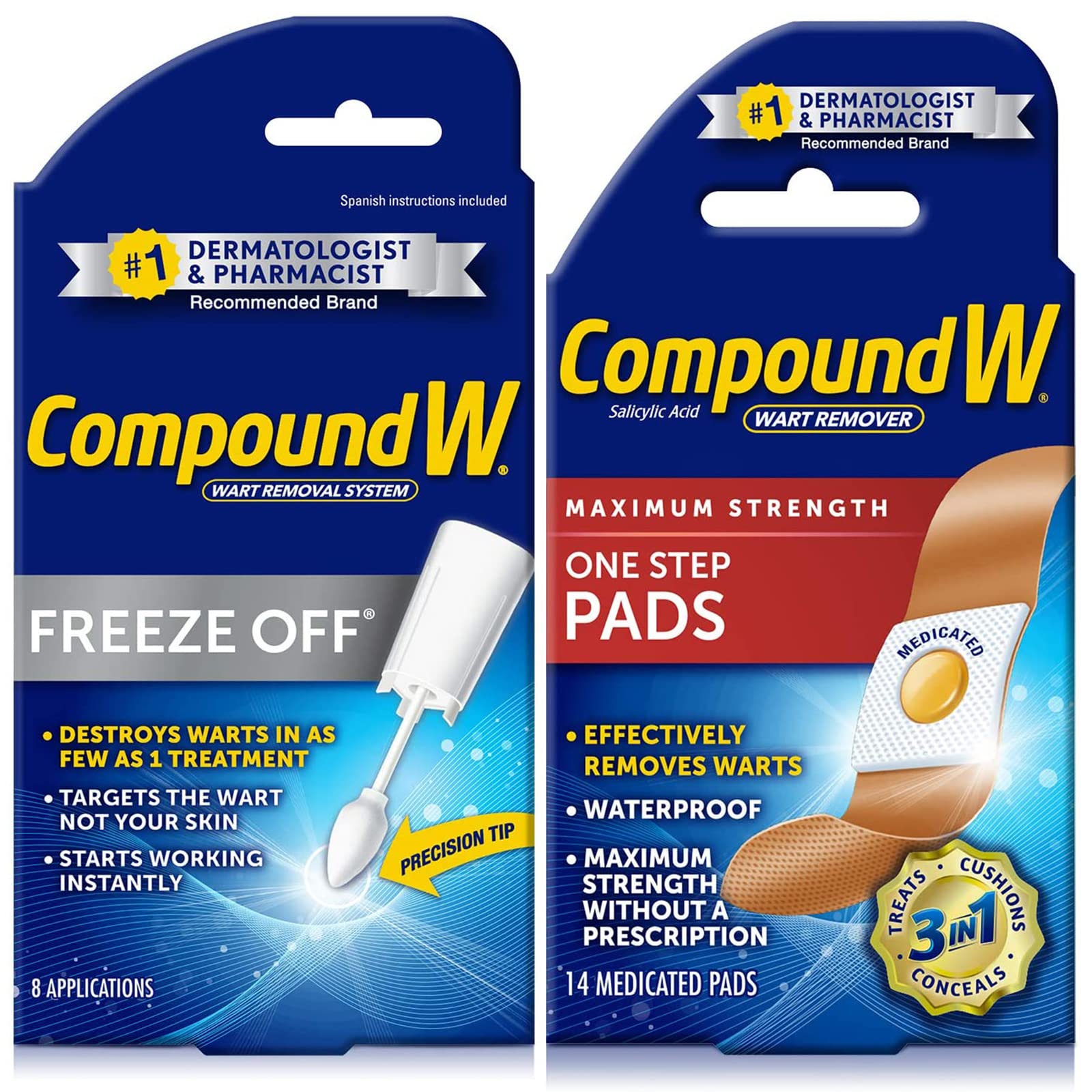 Compound W Wart Remover, One Step Kids Medicated Pads 16 Count
