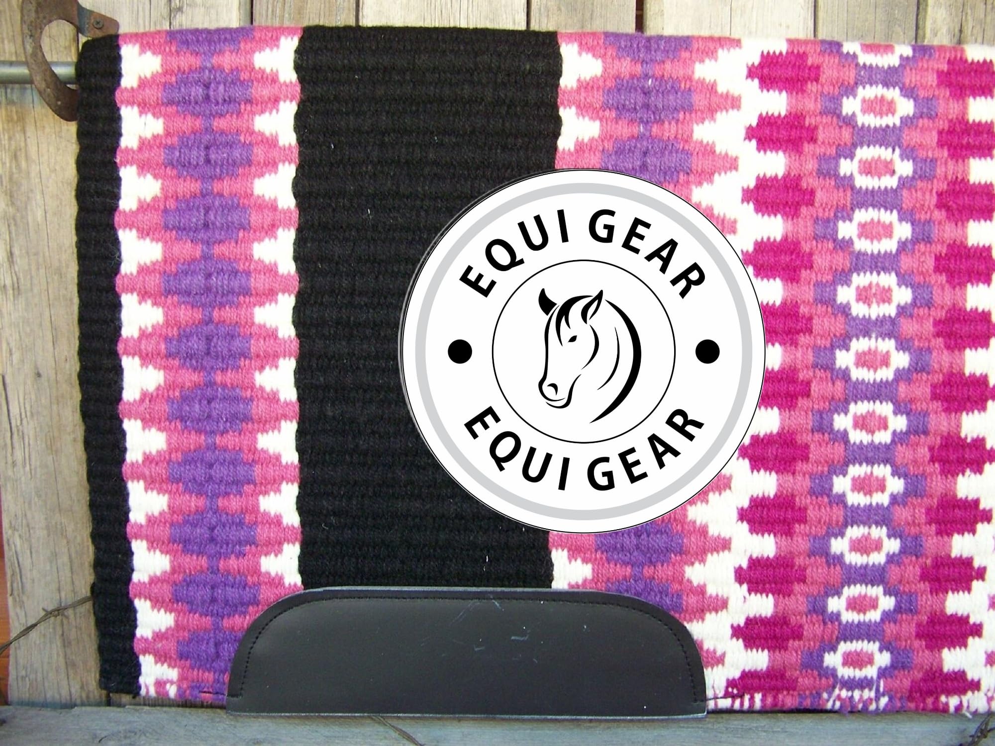 Horse Western Ranch Sottosella/Coperta da sella Western in lana neozelandese con imbottitura in lana con sensore Flex (personalizzazione disponibile) AS87 (34" x 33")