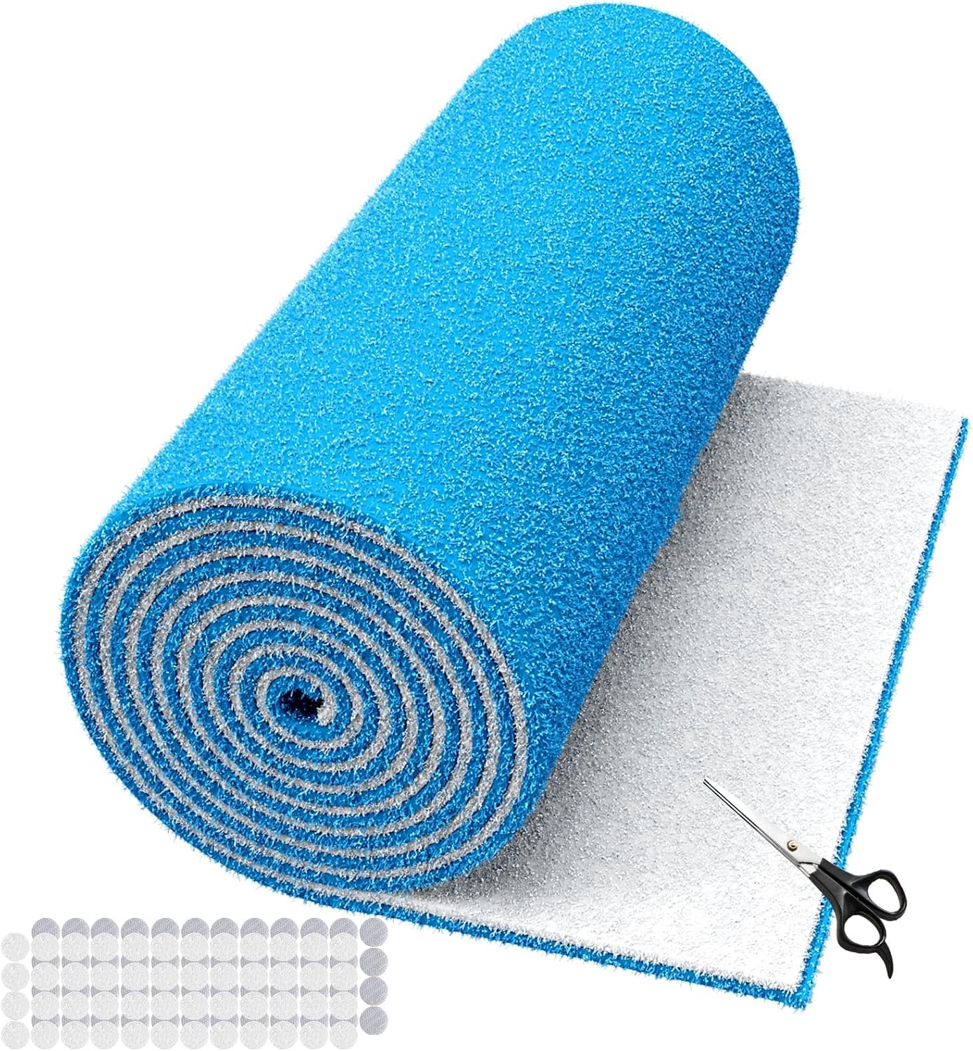 Air Vent Filters 20''x90'', High Air Flow Cut to Size(80+Filters) MERV 8 Electrostatic Floor Vent Filter for Floor Registers, RV, AC, Ceiling, Grilles and Wall HVAC Furnace Vents, 48PCs Adhesive Hook
