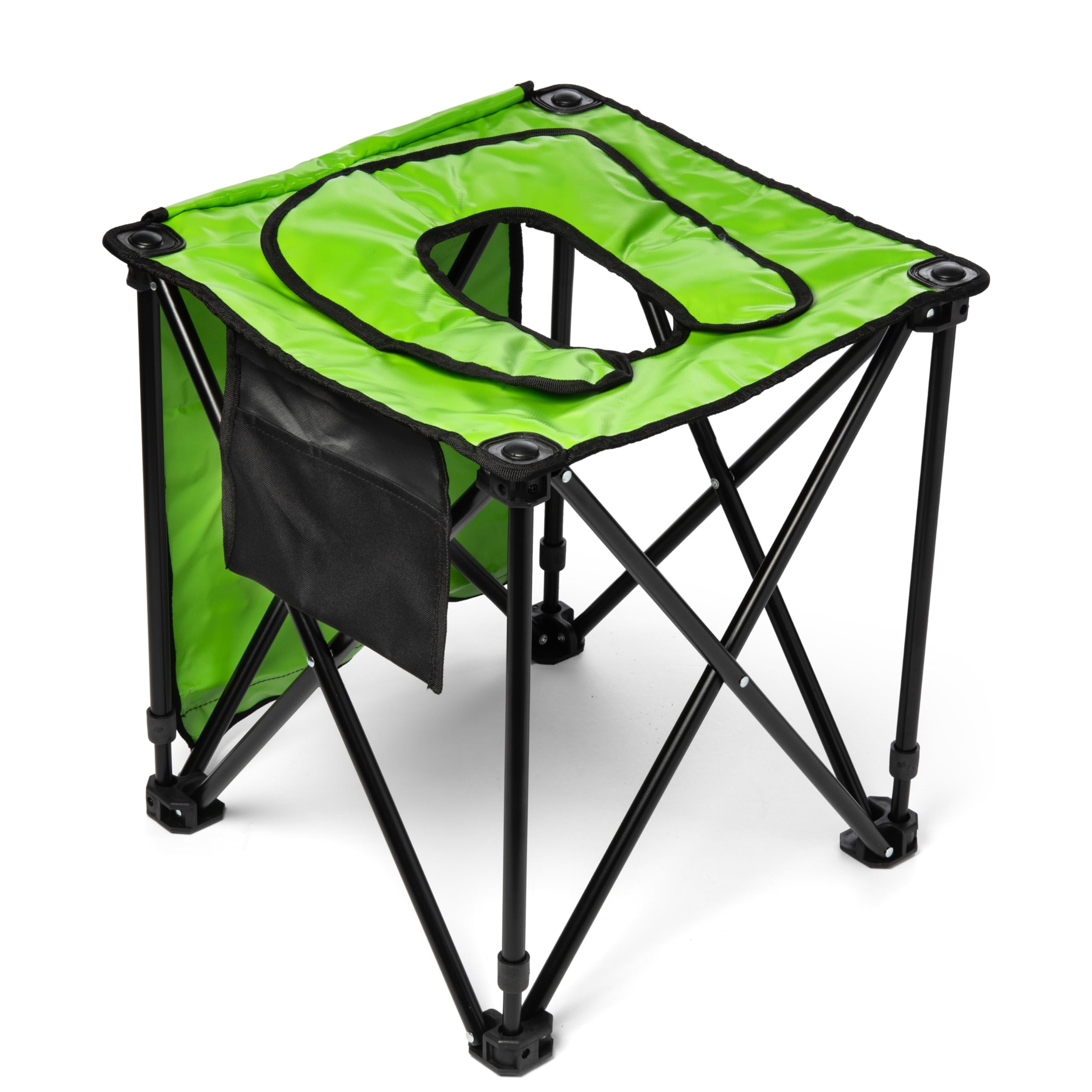 Travel John Foldable Commode Chair - Portable Camping Toilet, Steel Frame with Padded Seat, Supports up to 225lbs