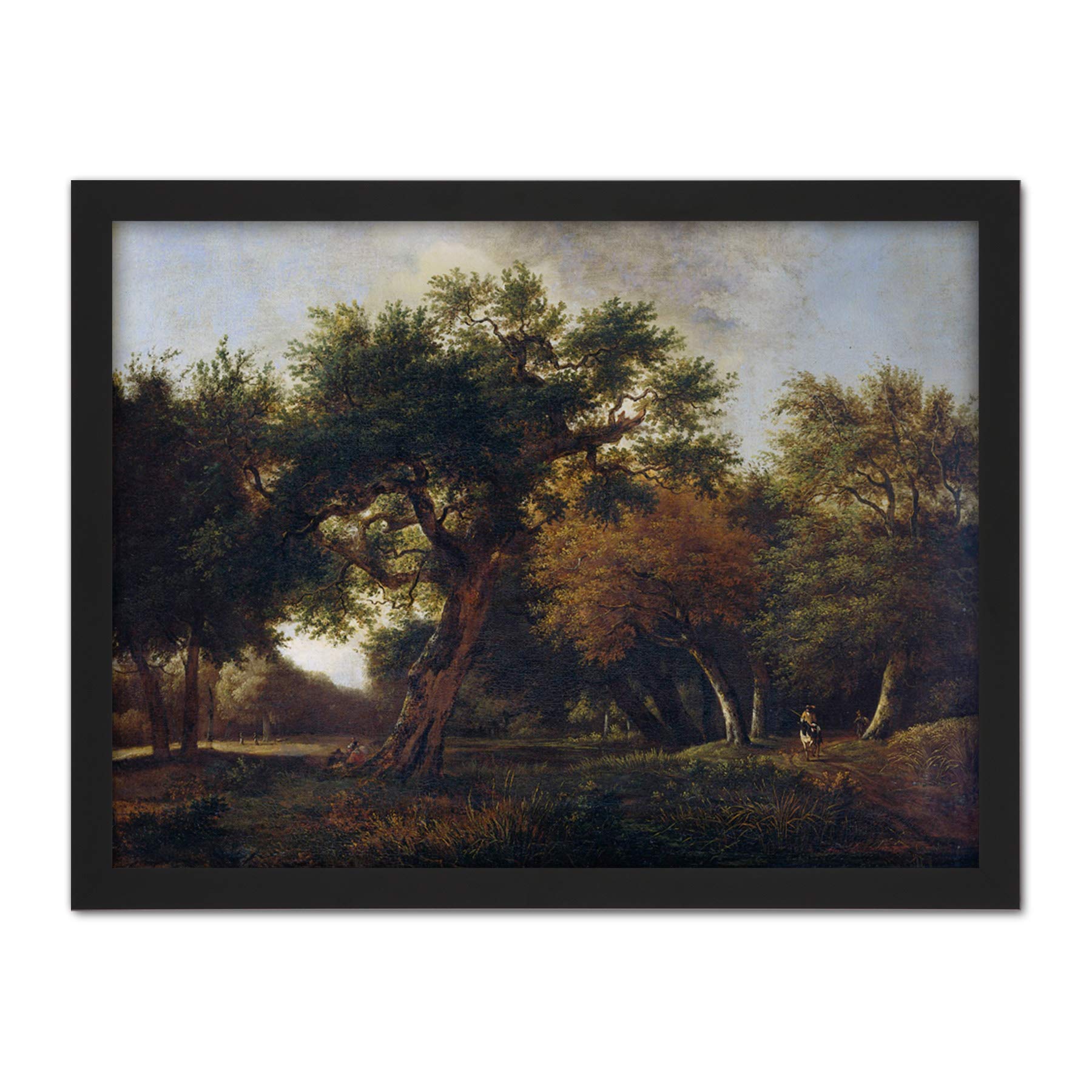 Artery8 Jan Van Kessel View In The Woods Painting Artwork Framed Wall Art Print 18X24 Inch
