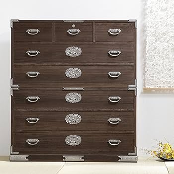 Amazon | 焼桐 収納箪笥 6段 三条（さんじょう） [□]□□Op