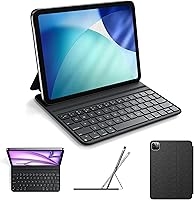 Vista 15 de HOU Funda con teclado para iPad de 10ª generación/iPad de 11ª generación de 11 pulgadas A16 2025 – Folio inteligente, ultra delgada, carga