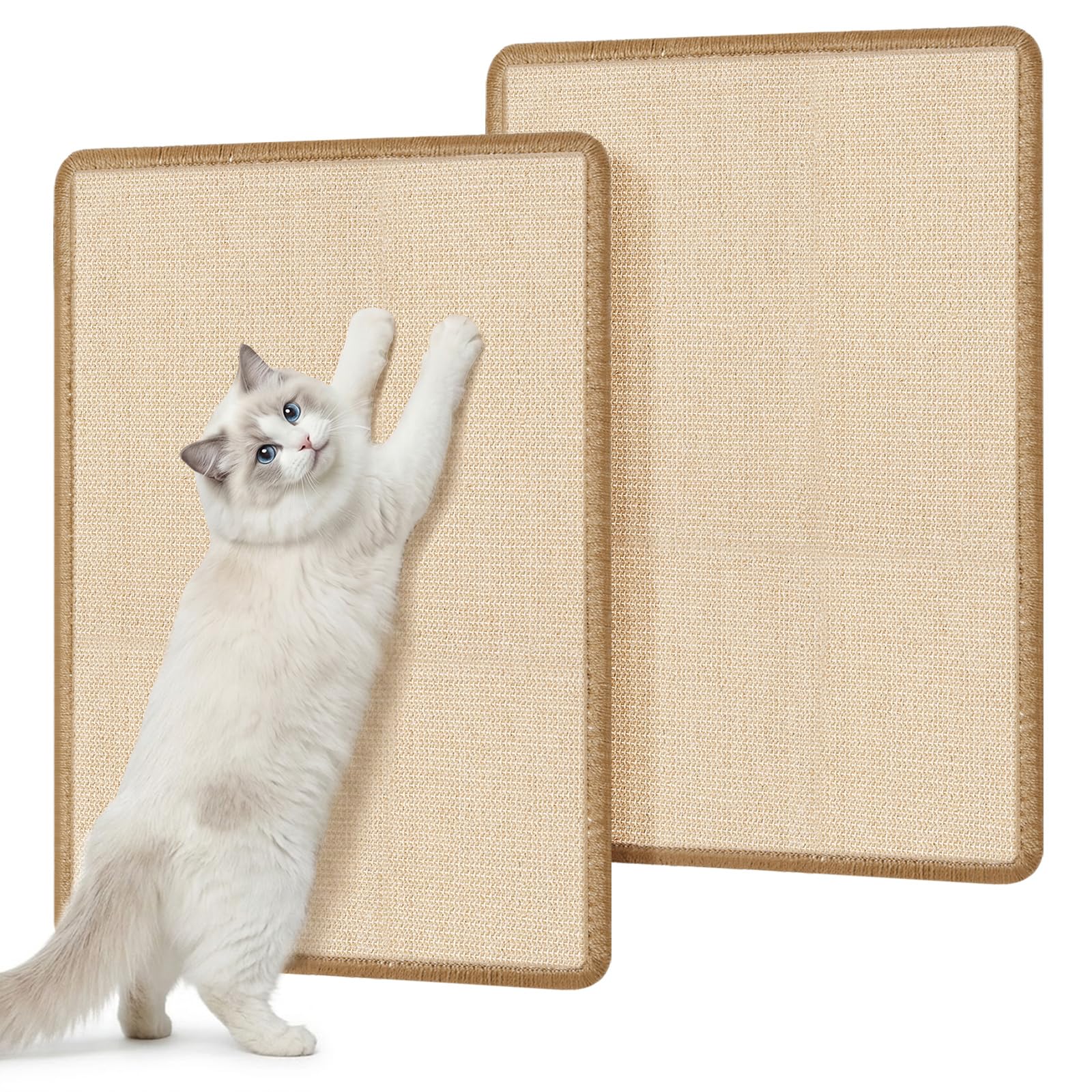 Gimars Katzen Kratzbrett, L förmige Kratzbrett für Katzen, Kratzpappe für Katzen mit Spielbällen und Verstecktunnel, Karton Kratzbretter  Kratzmatte, Kratzmöbel zum Schutz von Möbeln, Natur