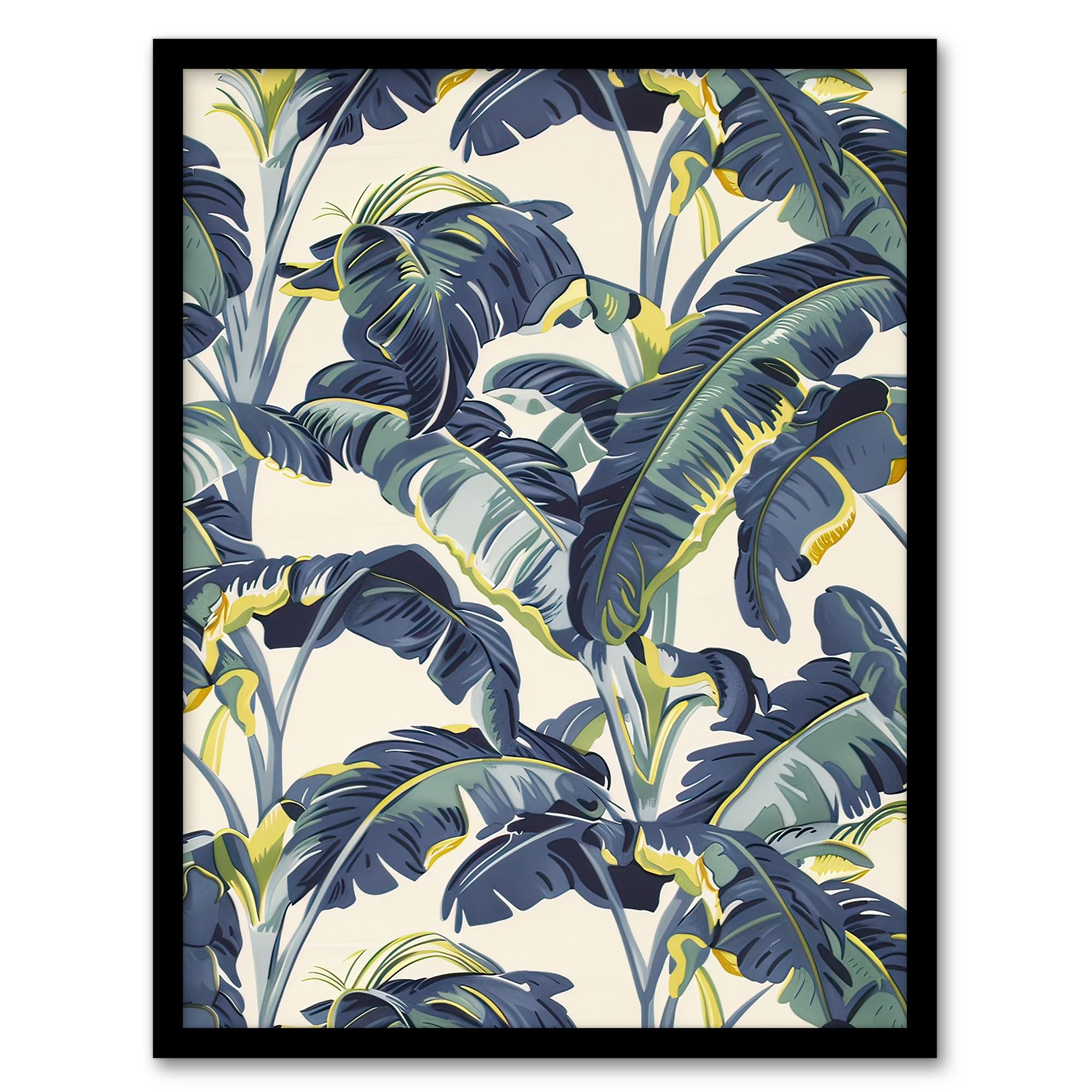 Artery8 Banana Plant Artwork Leaves Foliage Tropical Wall Art PrintA4 Size from B&Q