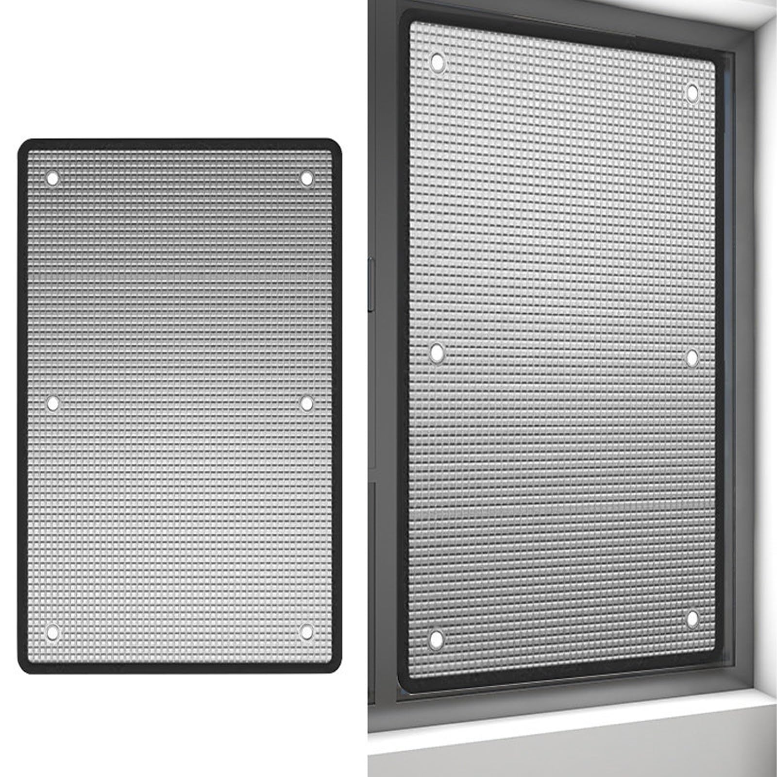 Blackout Window Film with Windproof Noise Reduction, Thermal Insulated & Reflective Film, Double-Layer Alu-Cotton Insulation Film, for Home Office & Old Windows(70 x 110 cm)