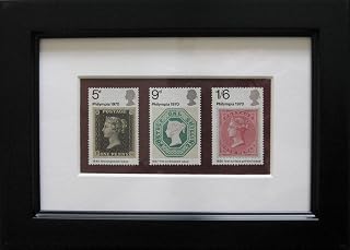 Penny Black pre decimal mint framed stamps 1970