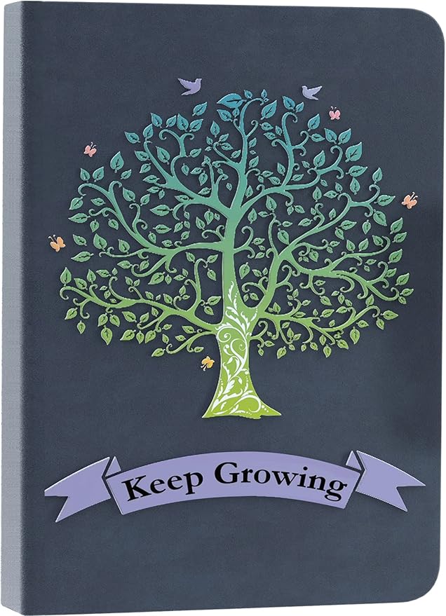 Tree of Life Journals for Writing Women A5 Lined Ruled Writing Personal Diary Notebooks 180° Lay Flat Thick Paper Hard Cover Leatherette 200 Pages(Blue)