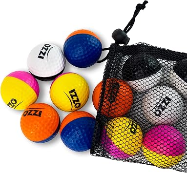 Izzo Golf Tru Spin Foam Practice Balls - with Option of shagger/Practice Set