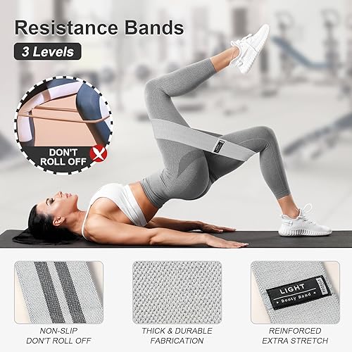 Miniatura 2 de Booty Bands Set, Resistance Bands for Working Out, Exercise Bands for Women and Men Legs and Butt, Stretch Bands for Pilates, Yoga Starter Set