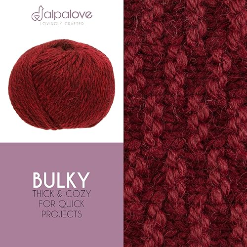 Vista 29 de Bulky Set (6 x 1.75 oz) Super Soft Baby Alpaca Hilo de tejer gris verde 328 yardas Gris Verde,Beige,Azul y verde,Cappuccino,Azul Oscuro,Gris