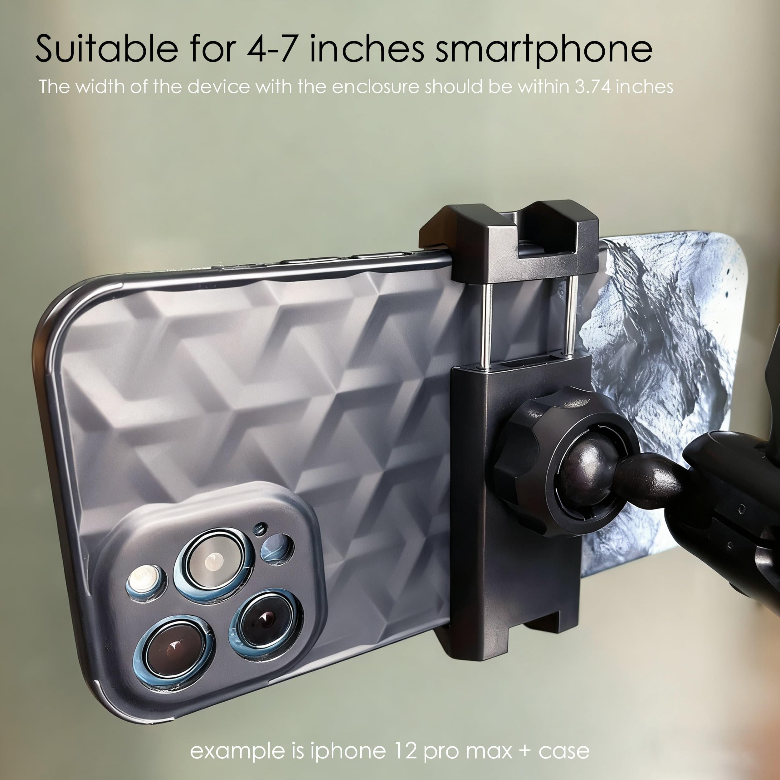 Support Téléphone Ventouse Rotatif 360° – Pour Douche, Miroir, Carrelage – Compatible Tous Smartphones – Idéal Pour Regarder Vidéos Ou Enregistrer Vlogs