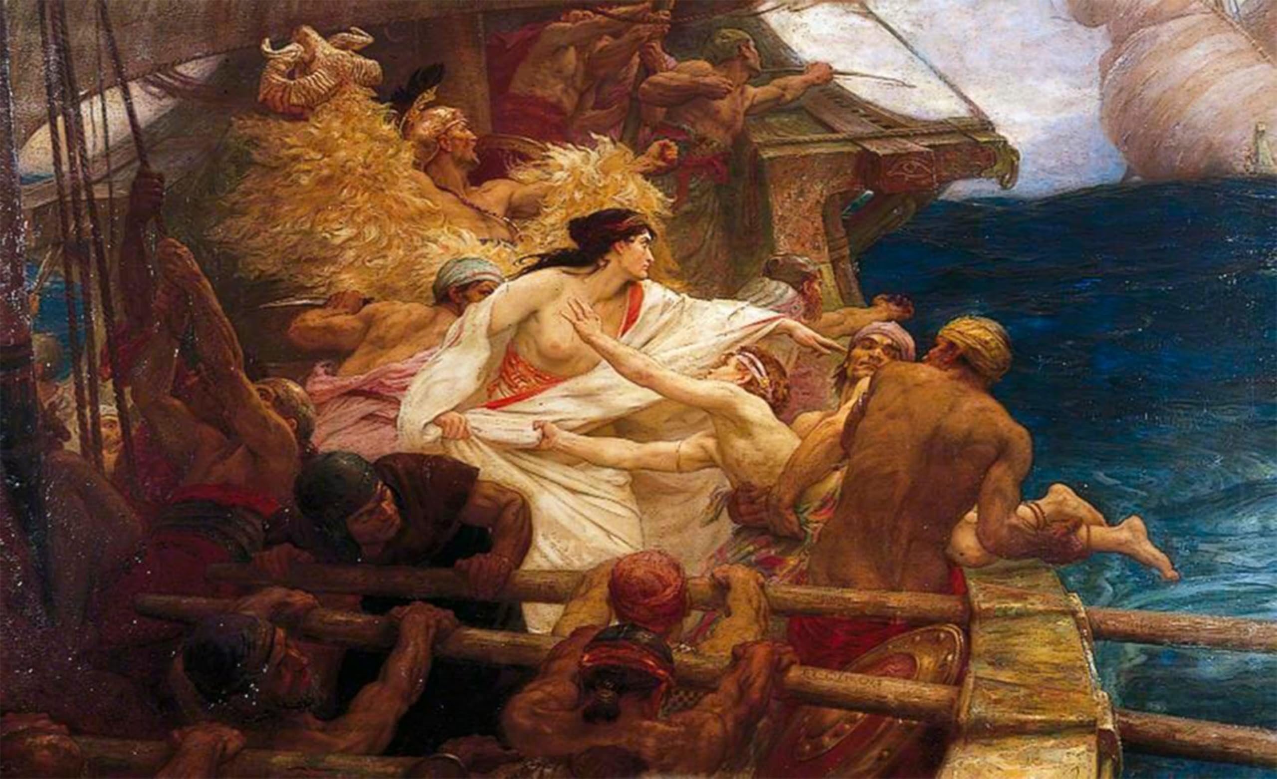 Posteriik No Frame Vintage Art Print Images Pictures Print The Golden Fleece Herbert Draper Modern Colour Posters For Office Home Decor 60X90cm