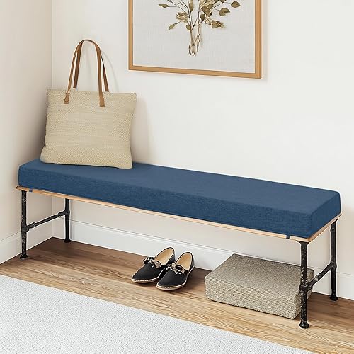 Miniatura 7 de ROFIELTY Cojín de banco de 47 pulgadas, cojines de banco duraderos para muebles de interior, cojines de asiento antideslizantes para ventana de