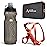 Bike Water Bottle Holder Combo - 20 Oz Squeeze Bottle & Bicycle Mount Cage Rack, No Screws Needed, Durable Alloy - Fits All Handlebar Bikes & MTB Mountain Road - for Adults, Kids (Red)