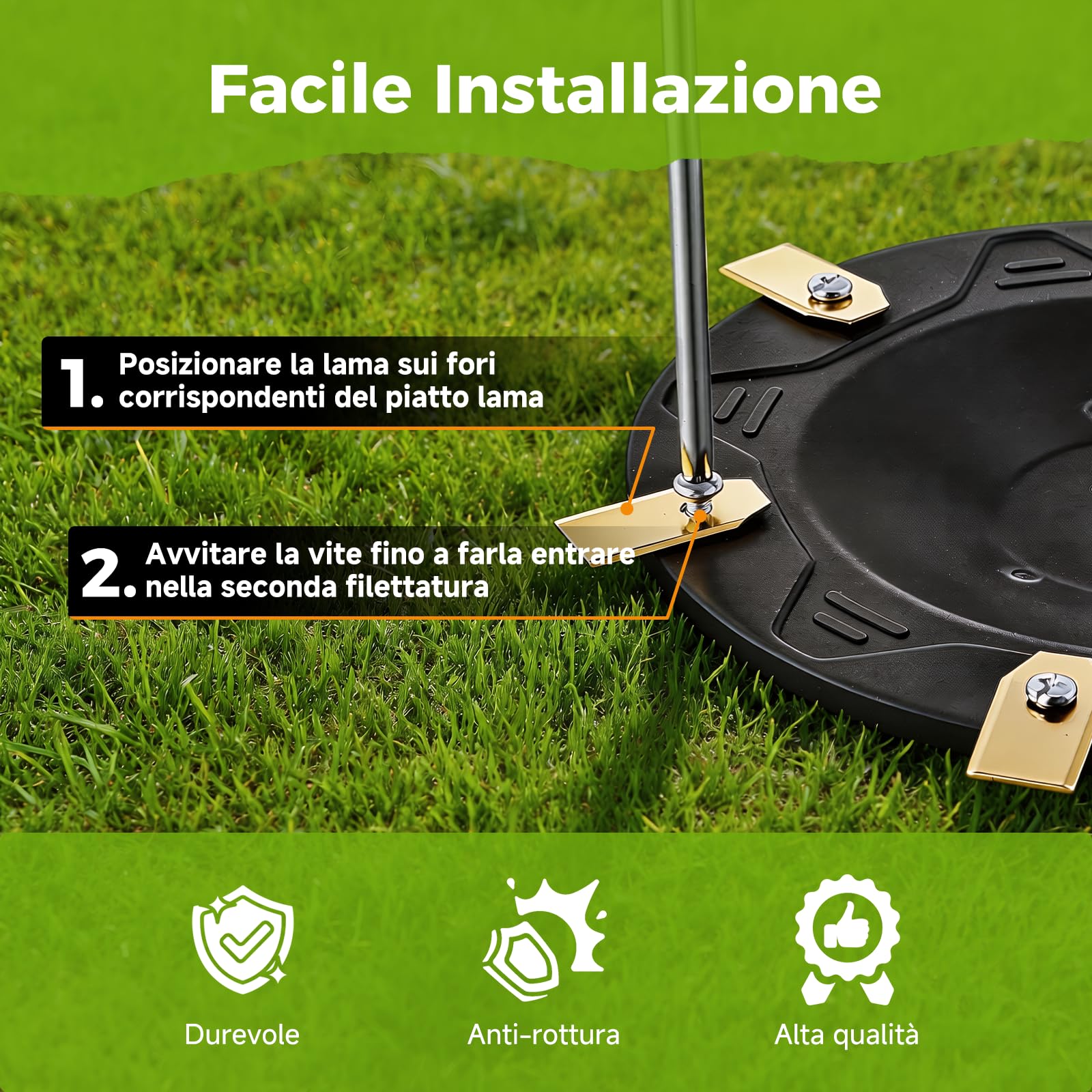 30 Lame Accessorio per ECOVACS Goat O500, O800, O1200, G1-800, G1-2000, G1 - Premium Robot Rasaerba Include 30 Lame, 30 Viti