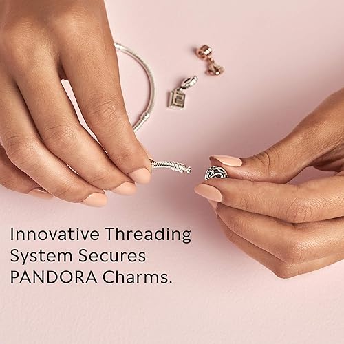 Miniatura 7 de Pandora Moments - Pulsera de cadena de serpiente con cierre de corazón brillante
