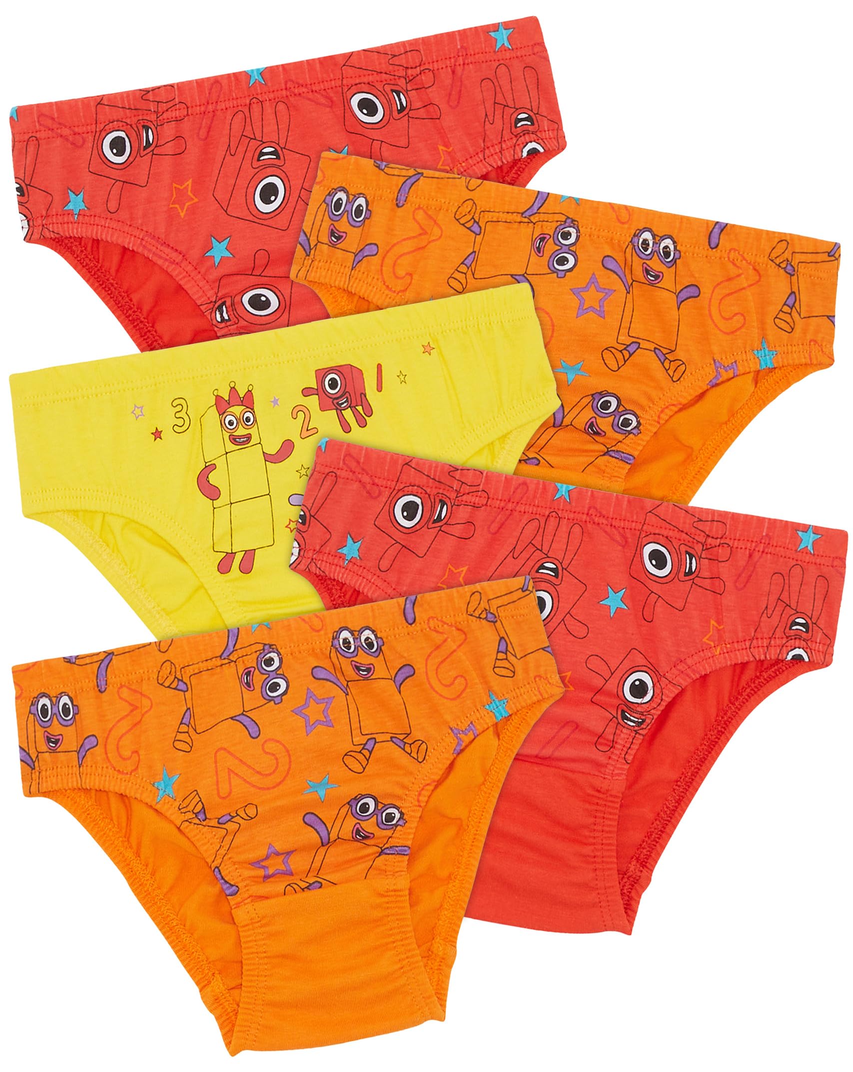 Numberblocks Confezione da cinque slip in 100% cotone
