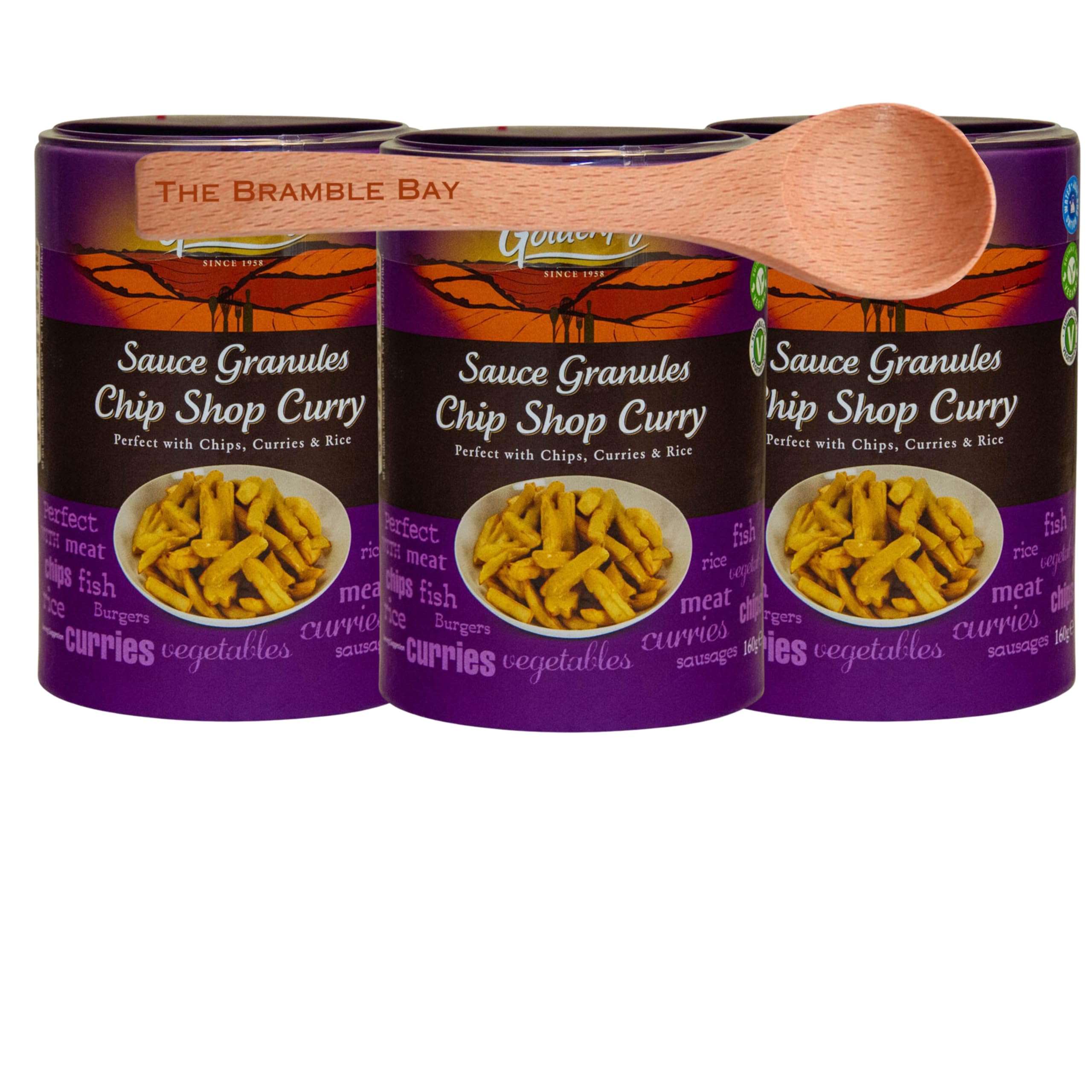 Chip Shop Lot de 3 granulés de sauce au curry 160 g
