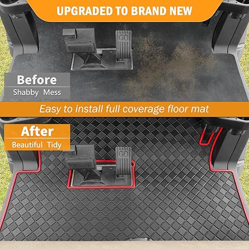 Miniatura 10 de Club Car Precedent - Tapete antideslizante de cobertura completa para carrito de golf, repuesto para Precedent (2004-2023), Onward & Tempo