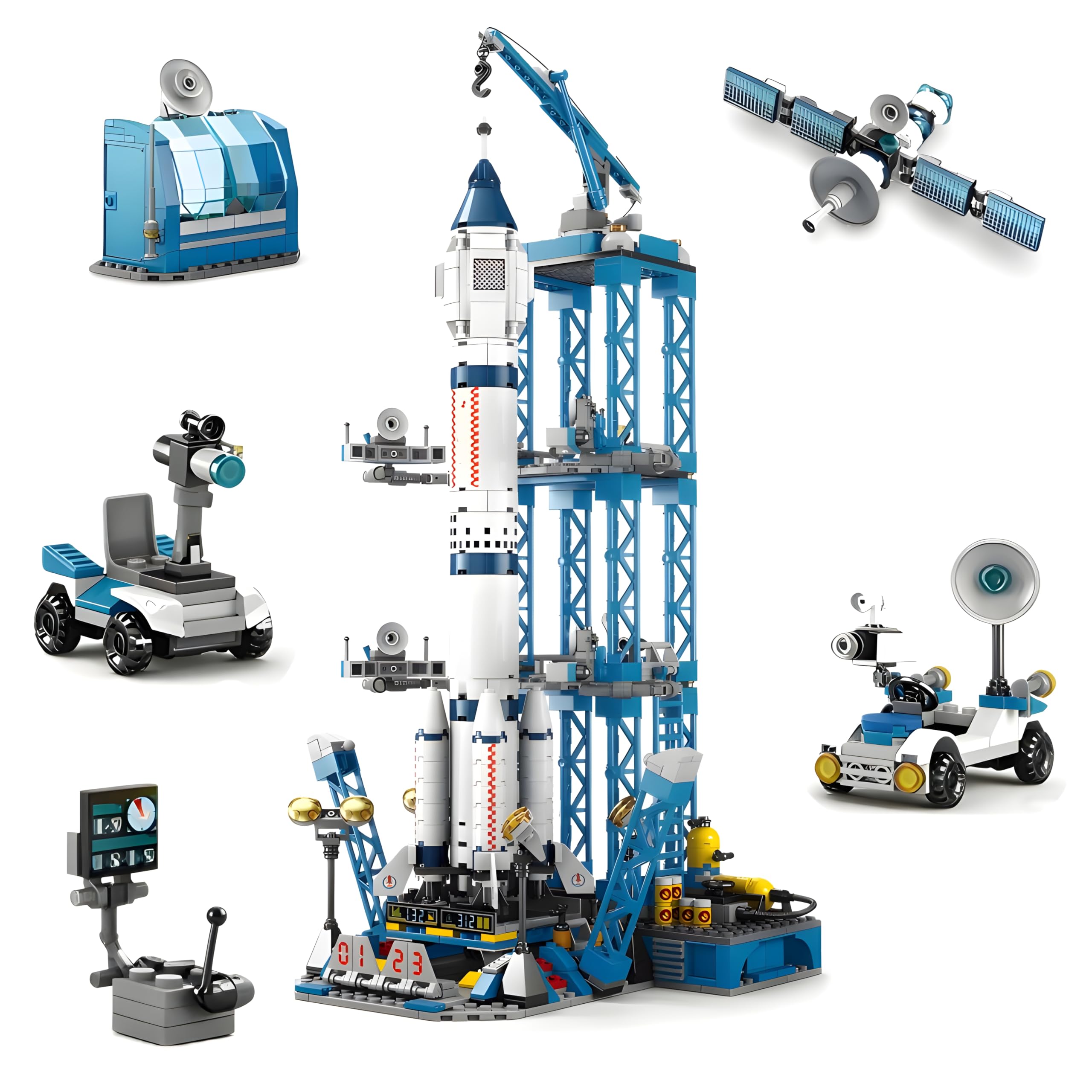 Space Shuttle Building Blocks Set, 1093 PCS Exploration STEM Educational Space Rocket Construction Model Toy with Rocket & Launch for Home Decor, Creative Gift for Adults & Teens