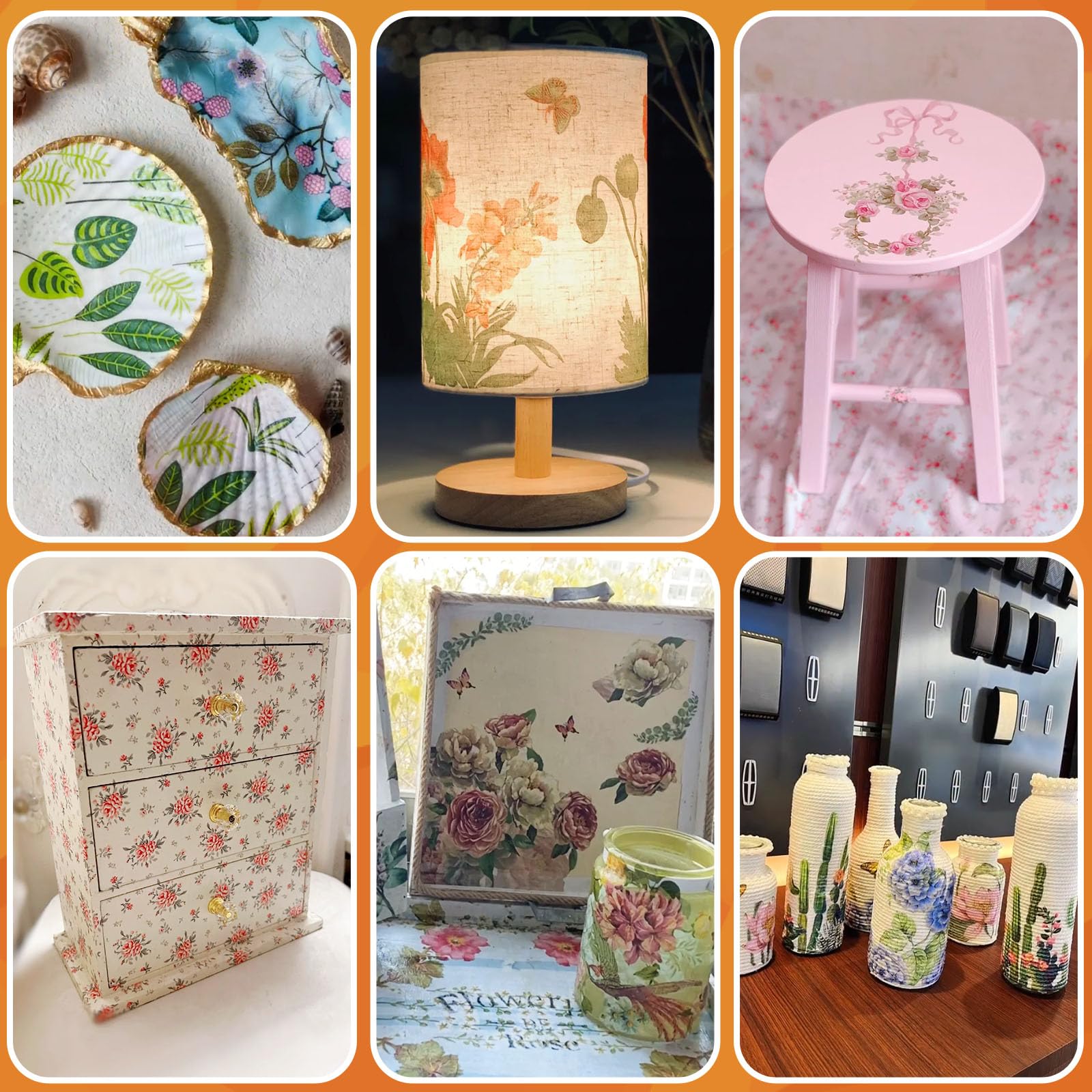 Sealer, Decoupage Glue & Gloss Finish, All-in-One Clear Craft Glue, Perfect for Indoor and Outdoor DIY Crafts and Art Projects, with Quick Dry & Cure Time (Gloss)