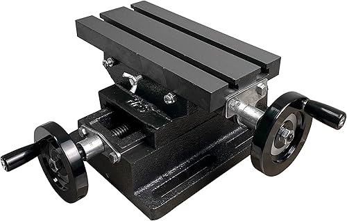 HFS (R) Fresadora de 4 pulgadas, mesa de trabajo, fresadora de tobogán, máquina de mesa cruzada, mesa de fresado compuesto de tobogán, mesa de