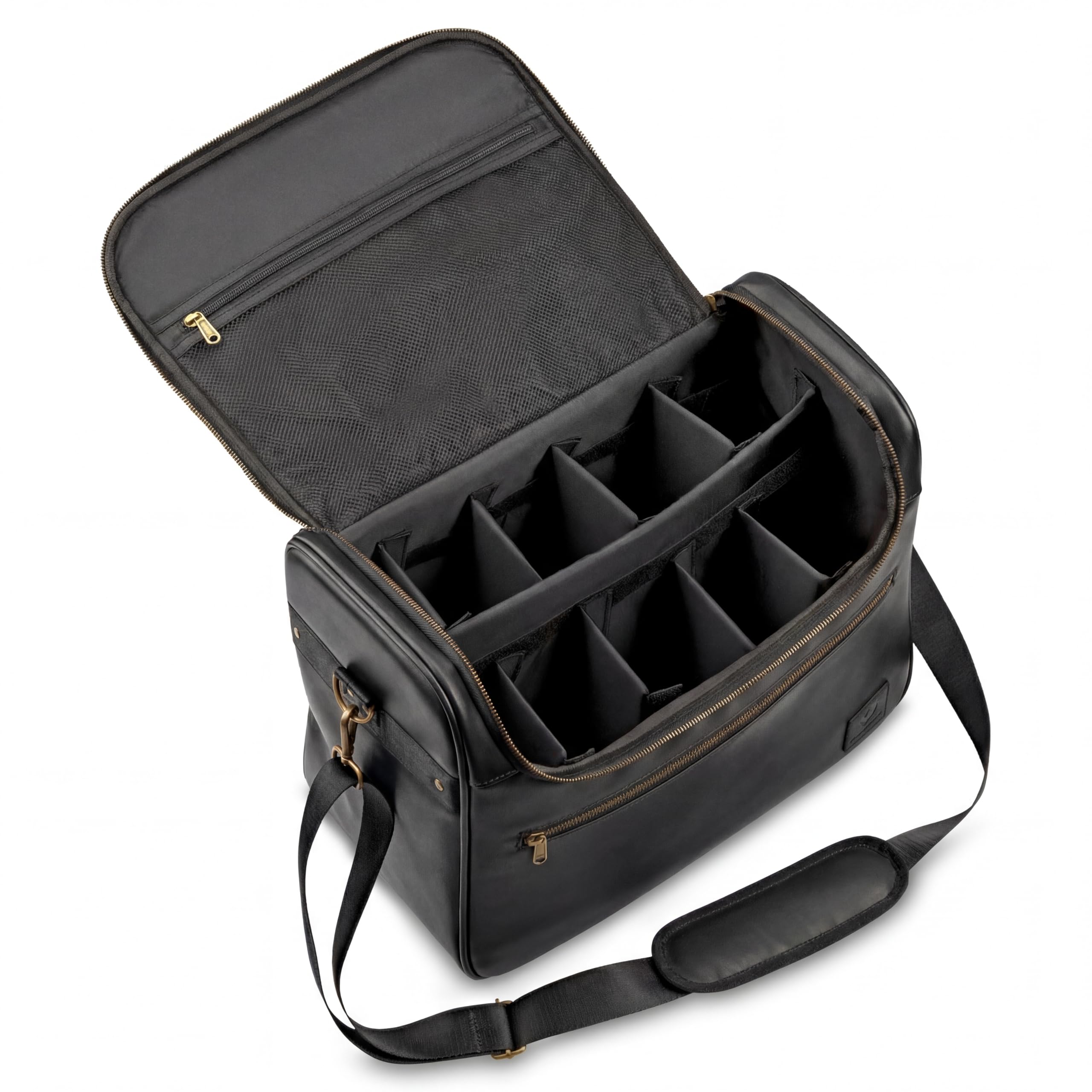 Pferdepflege Komplett-Set – 12-teiliges Reinigungsset für Pferde inkl. Kardätsche, Mähnenbürste, Hufkratzer, Striegel, Mähnenkamm & Tasche – Hochwertiges Putzset für Stall & Turnier (Schwarz, Gold)