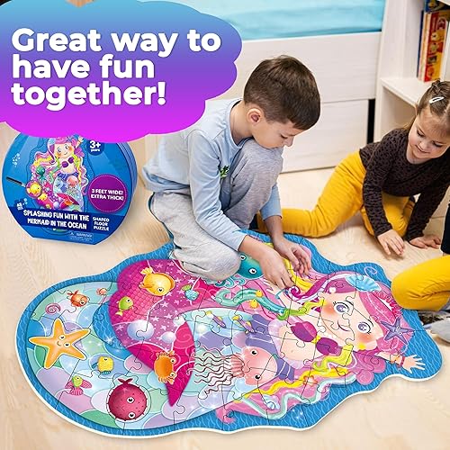 Miniatura 6 de QUOKKA - Rompecabezas con forma gigante para niños de 4 a 6 años  2 x 3 pies, rompecabezas de 48 piezas para niños pequeños de 3 a 5 años