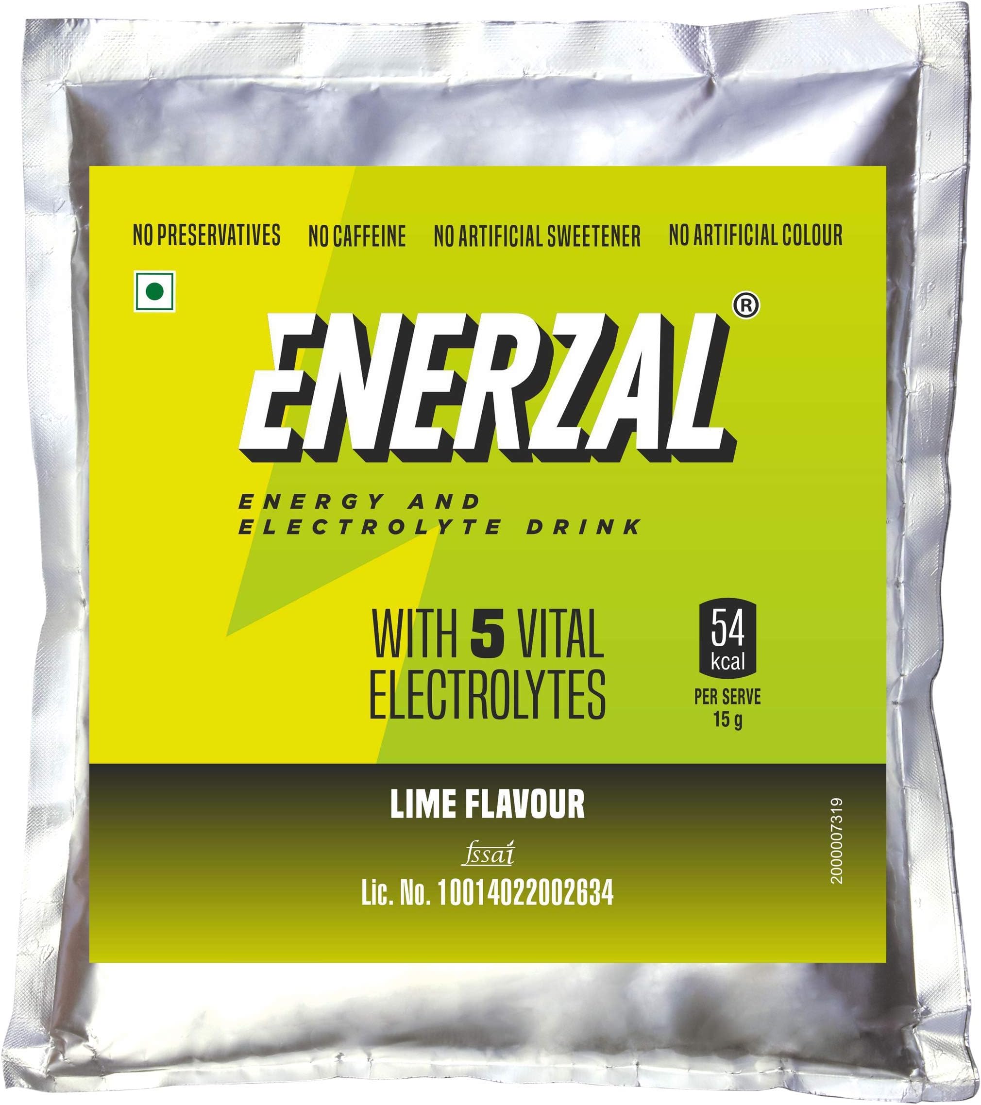 Enerzal Energy Drink Powder Lime Flavour (Pack) 1 kg