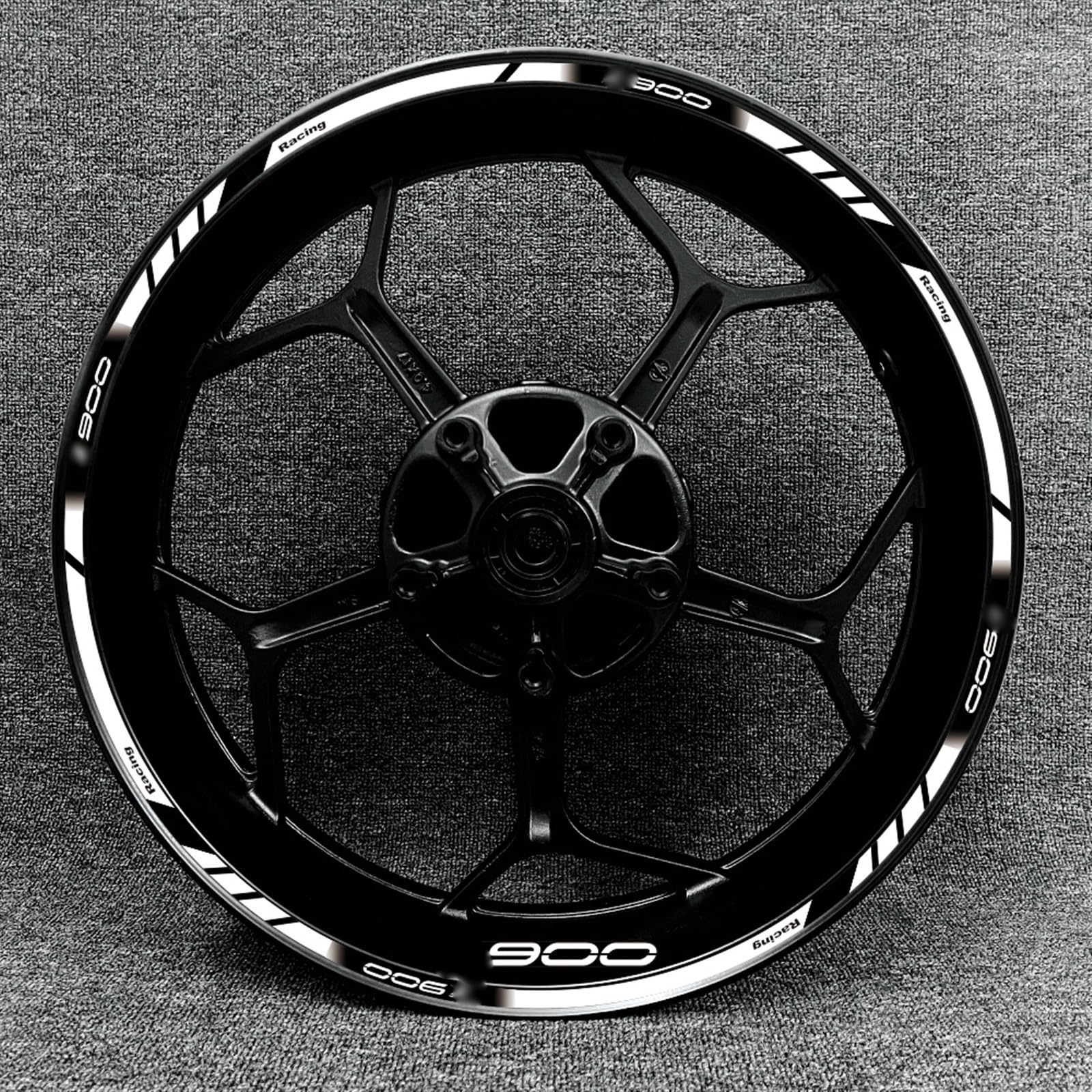 Motorcycle Wheel Sticker Reflective Rim Hub Accessories Decal for Kawasaki Z900 Decorative(Color9)