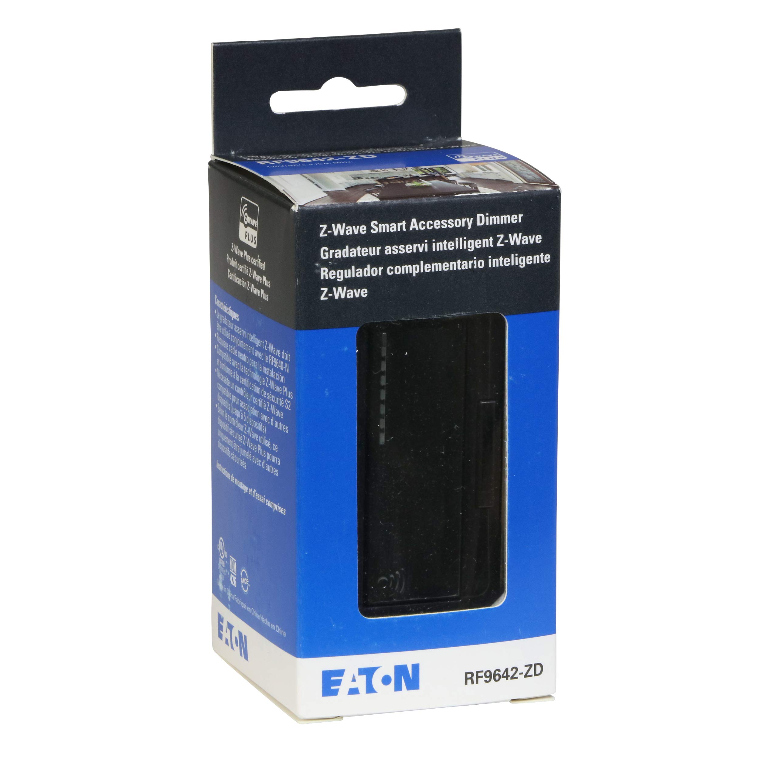 Eaton RF9642-ZDGY Z-Wave Plus Accessory Dimmer, Gray - Wireless 3-Way Switch Control