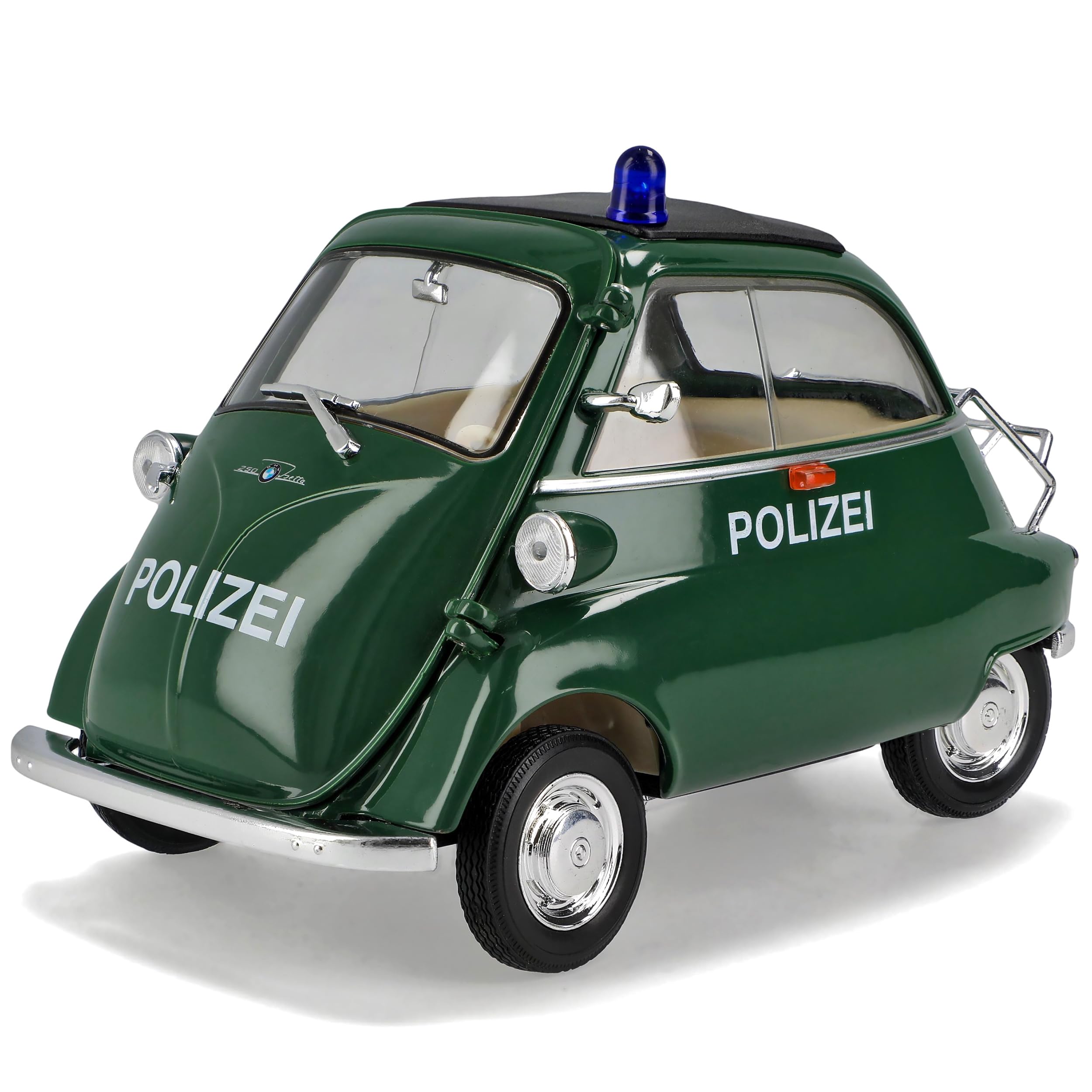 Generisch B*M*W Isetta Polizei Grün 1955-1962 1/18 Welly Modell Auto