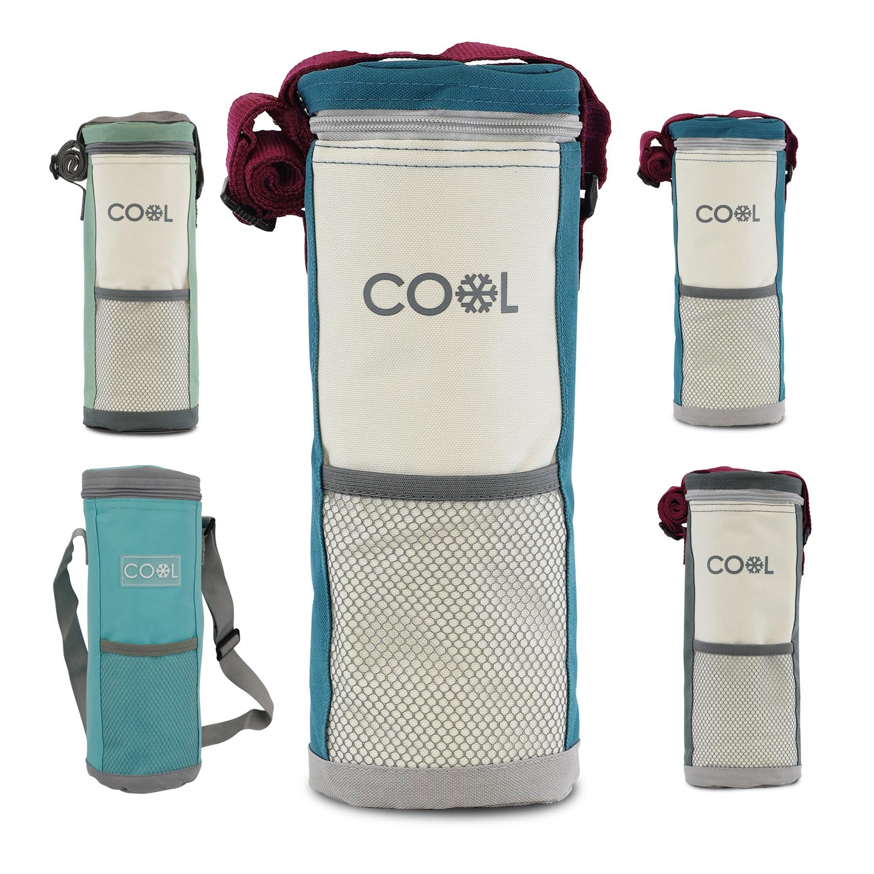 MTS Insulated Cool Bag for Wine & Water Bottles - Portable Drinks Cooler with Adjustable Strap for Picnics & Travel, Fits 750ml Standard to 1.5L Magnum Bottles, Easy to Clean, Assorted Colours