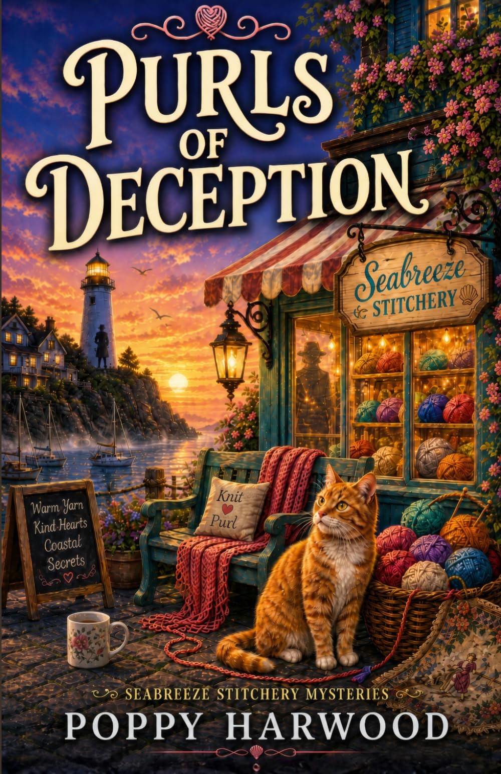 Purls of Deception: A Seabreeze Cove Cozy Mystery (Book 3) (Seabreeze Stitchery Mysteries)