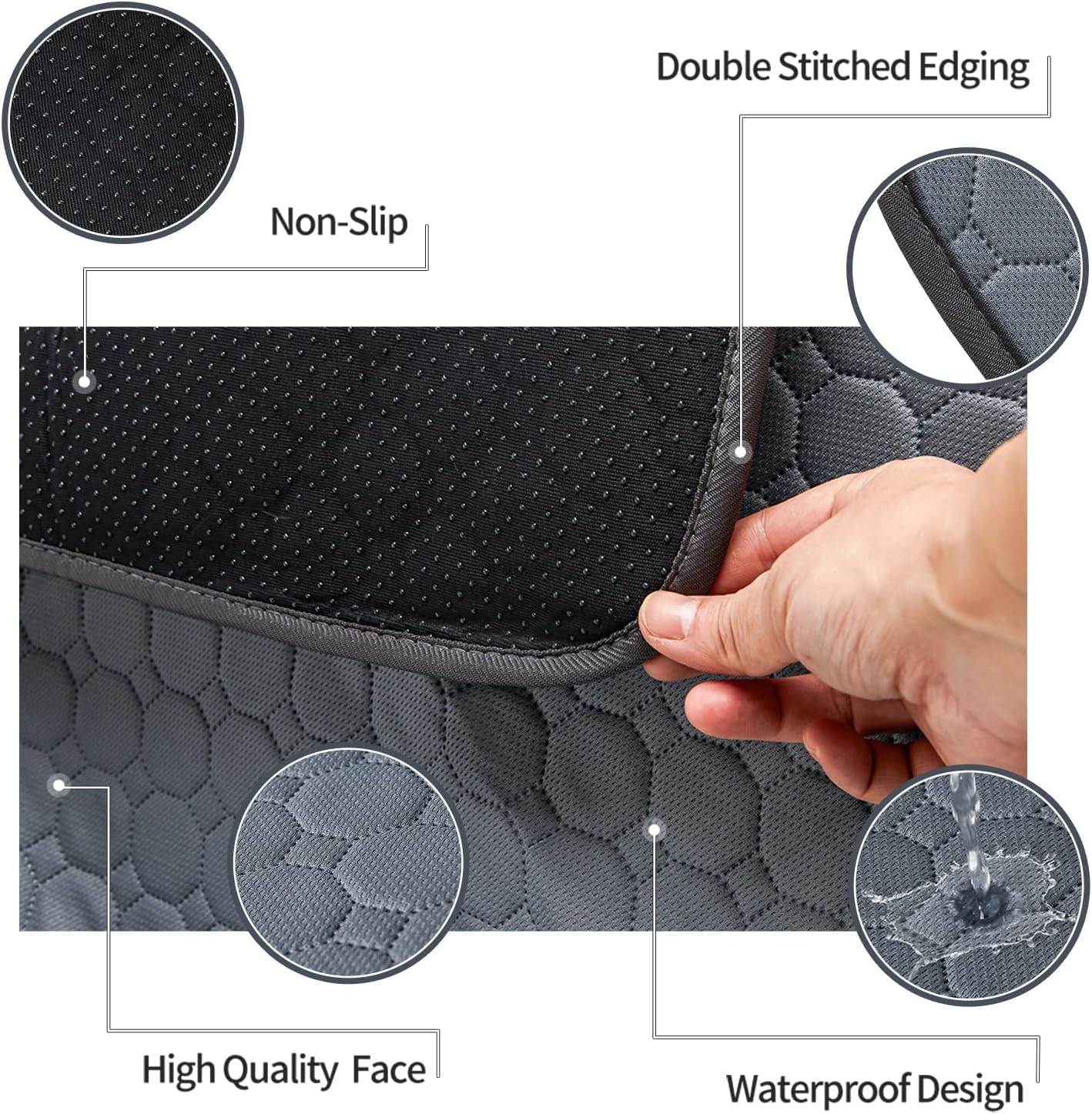 2 Pack Washable Dogs Pee Pads, 36" x 24", Waterproof Reusable Pet Training Pads, Non Slip Dog Bowl Mats with Great Absorption, Reusable Puppy Pee Pads for Floor, Sofa,Cage