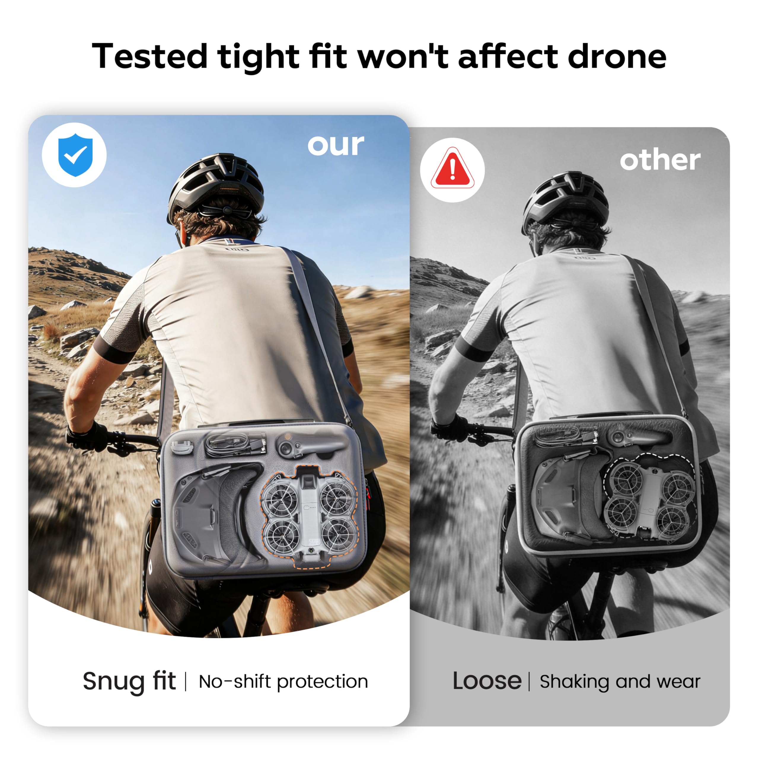 STARTRC, custodia per accessori Neo 2, borsa portatile in PU per DJI Neo 2 Motion Fly More Combo per RC Motion 3, occhiali N3, hub di ricarica - 4