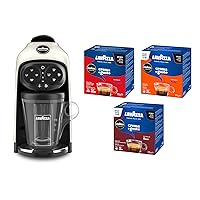 Lavazza, A Modo Mio Macchina per Caffè Deséa White Cream con 88 Capsule Crema e Gusto Assortite