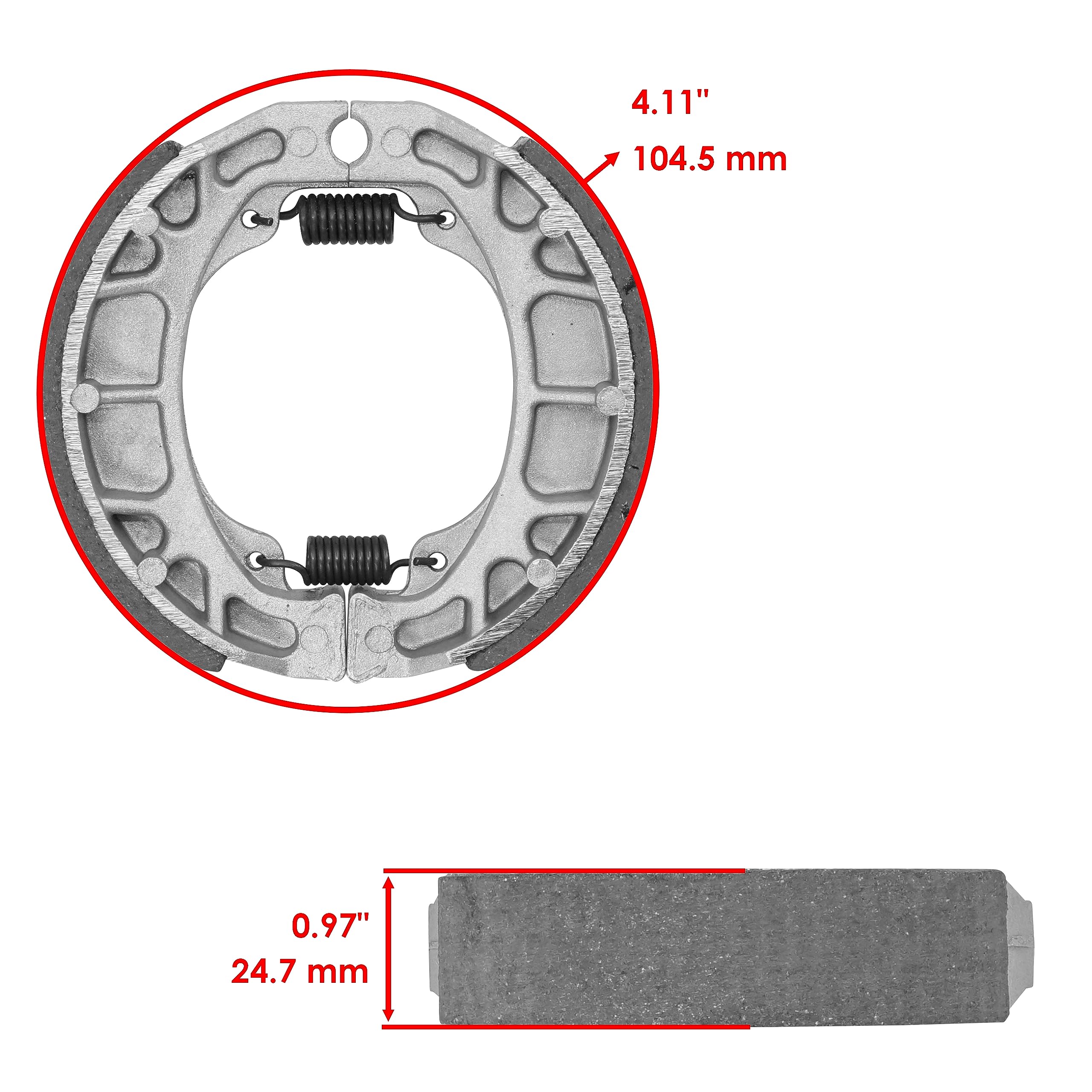 Amazon.com: Caltric Front & Rear Brake Shoes Compatible with