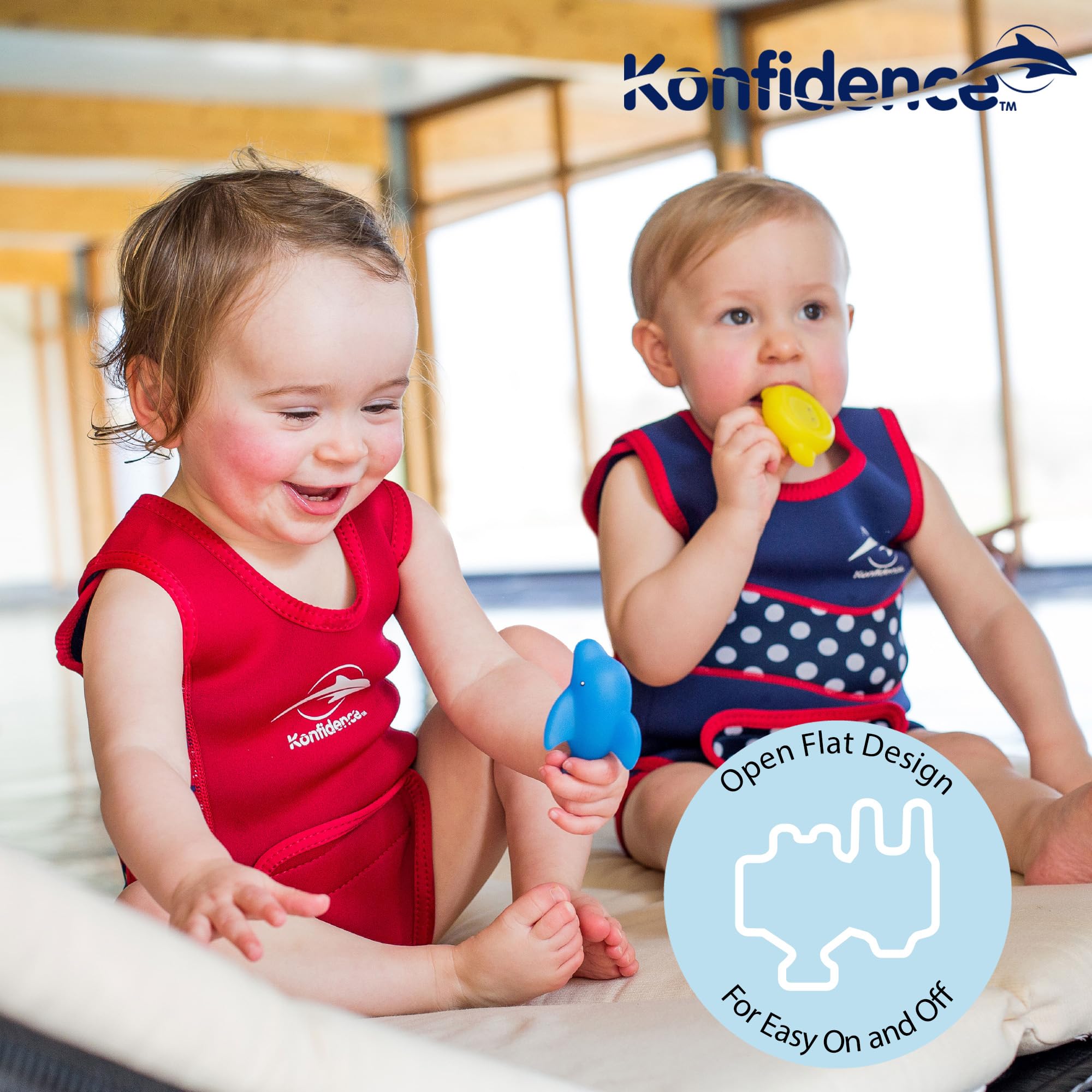 Konfidence Babywarma Muta per bambini, in neoprene ad alta visibilità, regolabile