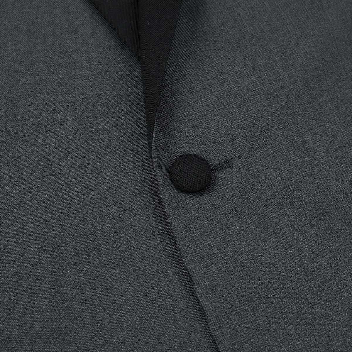 YOUTHUP Abito da Smoking da Uomo in 3 Pezzi con Revers a Lancia a 1 Bottone (Gilet e Pantaloni Blazer) Grigio, L